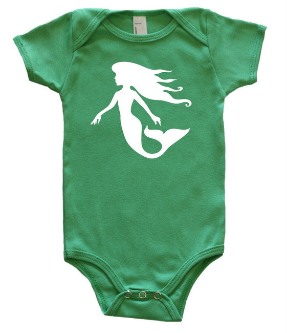 Mermaid Silhouette Baby Bodysuit