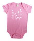 Mod Flower Silhouette Baby Bodysuit