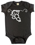 Monkey Silhouette Baby Bodysuit