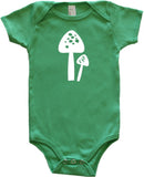 Woodland Animal Silhouette Baby Bodysuit-Mushrooms