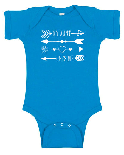 "My Aunt Gets Me" Arrows Baby Bodysuit