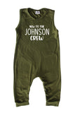 New to the Crew Personalized Custom Silky Sleeveless Baby Romper (+ Hat)  for Boys and Girls-Gender Neutral