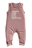 Personalized Nickname Custom Silky Sleeveless Baby Romper for Boys and Girls-Gender Neutral