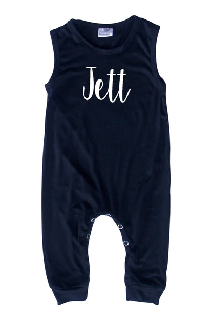 "Lush" Personalized Custom Silky Sleeveless Baby Romper for Boys and Girls