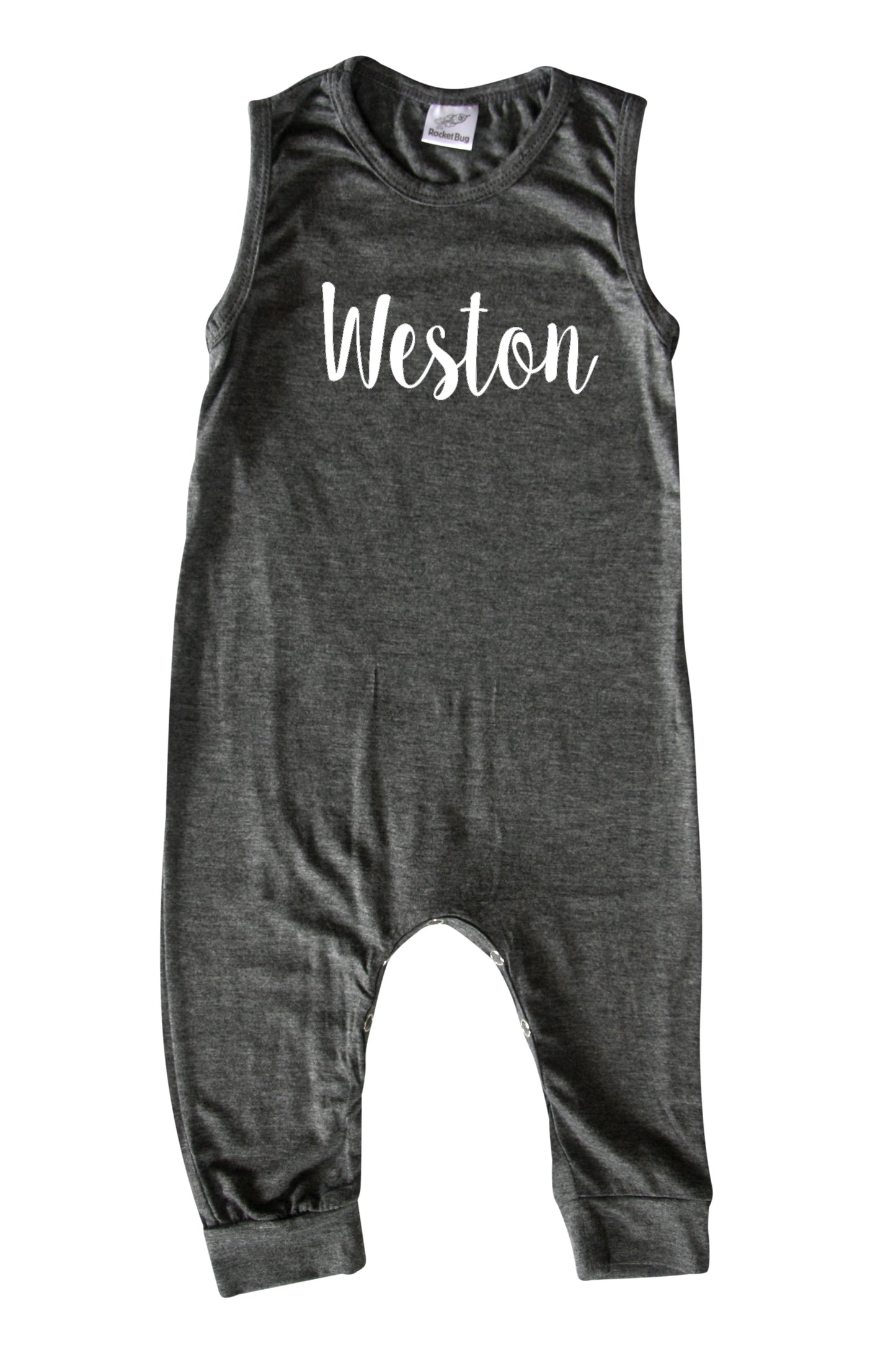 "Lush" Personalized Custom Silky Sleeveless Baby Romper for Boys and Girls