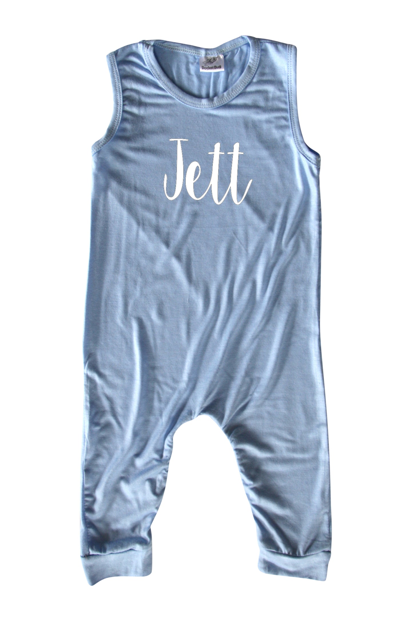 "Lush" Personalized Custom Silky Sleeveless Baby Romper for Boys and Girls