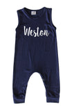 "Lush" Personalized Custom Silky Sleeveless Baby Romper for Boys and Girls