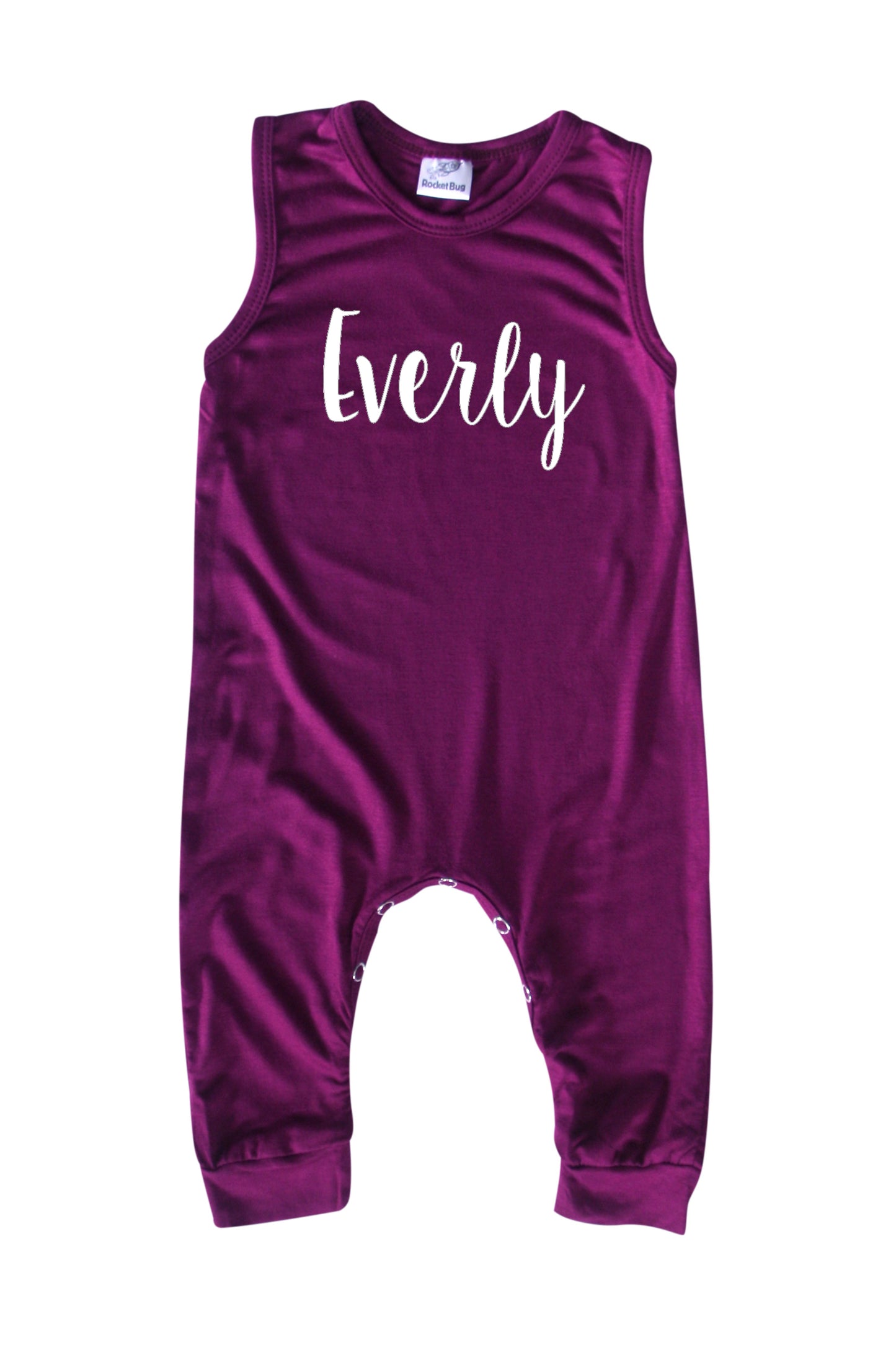 "Lush" Personalized Custom Silky Sleeveless Baby Romper for Boys and Girls
