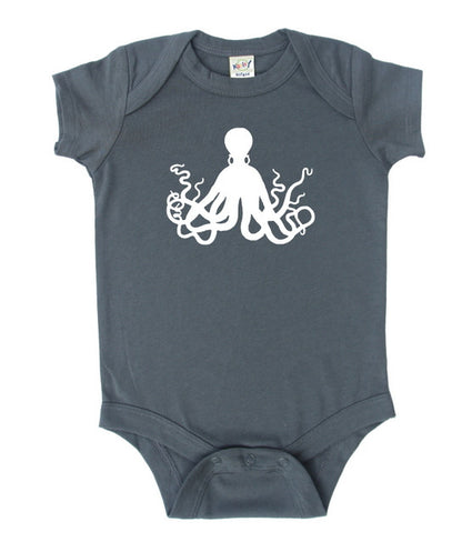 Octopus Silhouette Baby Bodysuit