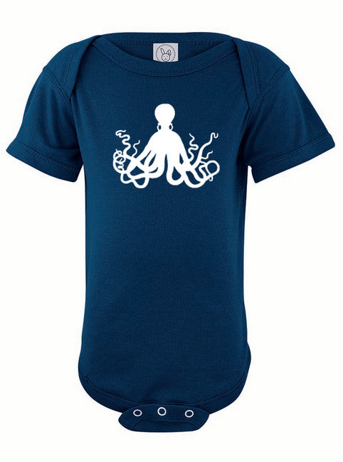 Octopus Silhouette Baby Bodysuit