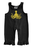Octopus Gender Neutral Baby and Toddler Overalls