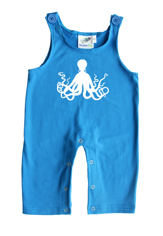 Octopus Gender Neutral Baby and Toddler Overalls