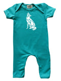 Woodland Teal Baby Romper for Boys and Girls