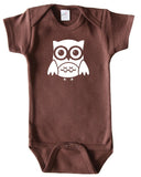 Woodland Animal Silhouette Baby Bodysuit-Owl