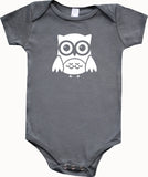 Woodland Animal Silhouette Baby Bodysuit-Owl