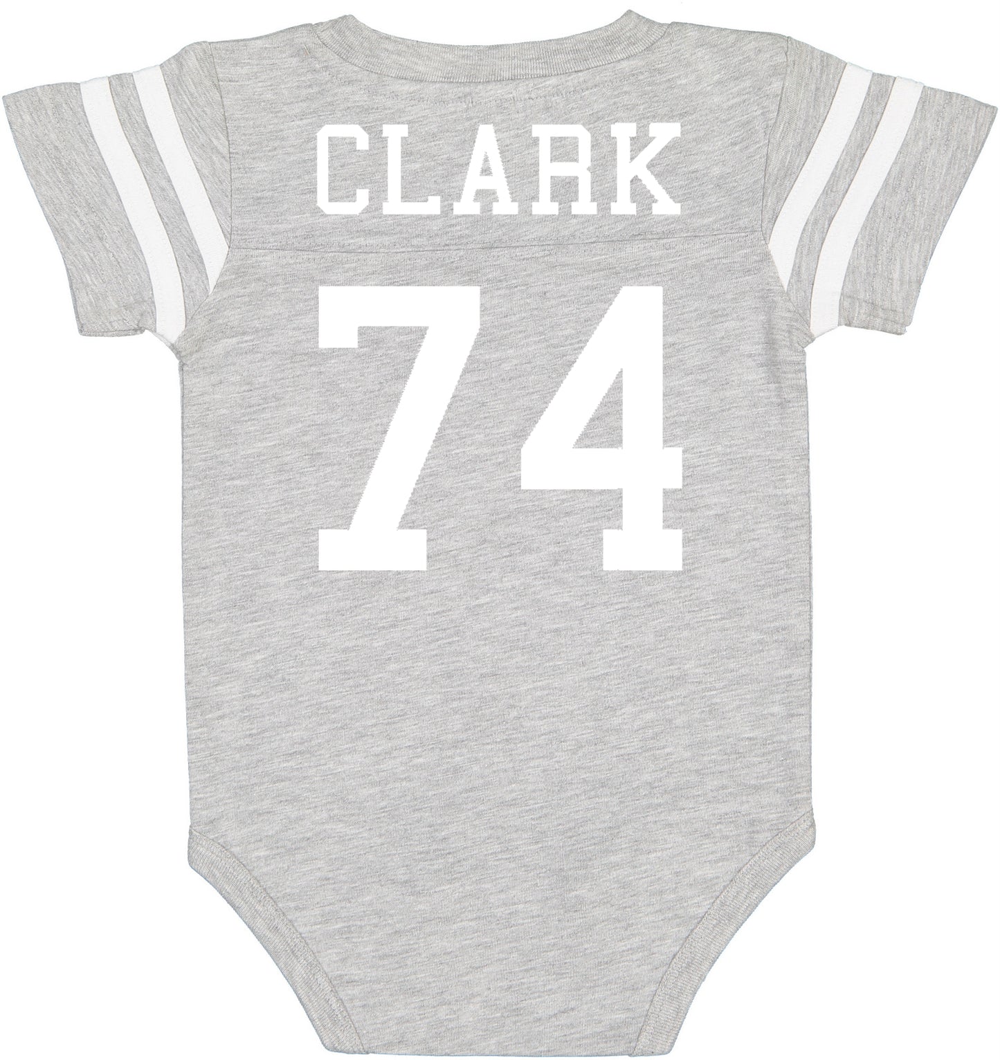 Custom Football Jersey Baby Bodysuit Personalized with Name and Number (Front & Back)