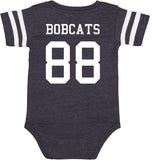 Custom Football Jersey Baby Bodysuit Personalized with Name and Number (Front & Back)