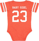 Custom Baseball Team Jersey Baby Bodysuit Personalized with Name and Number (Front & Back)