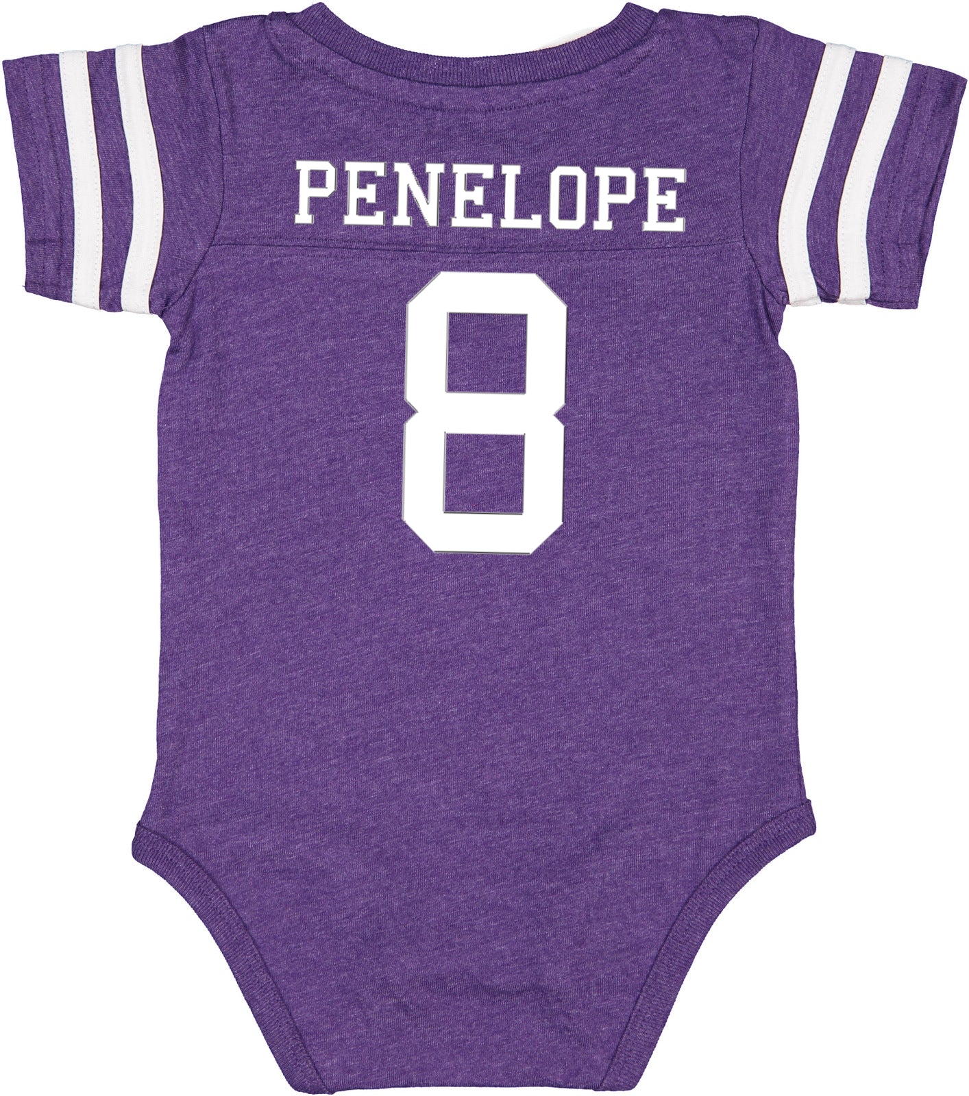 Custom Football Jersey Baby Bodysuit Personalized with Name and Number (Front & Back)