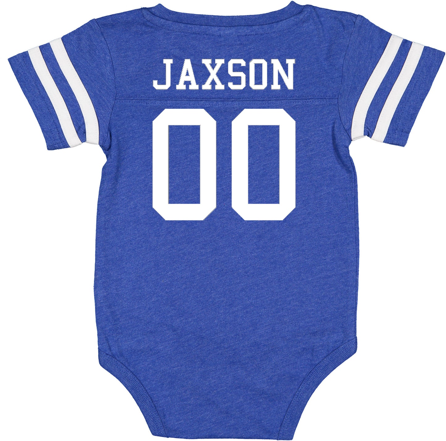 Custom Football Jersey Baby Bodysuit Personalized with Name and Number (Front & Back)