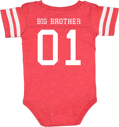 Custom Football Jersey Baby Bodysuit Personalized with Name and Number (Front & Back)