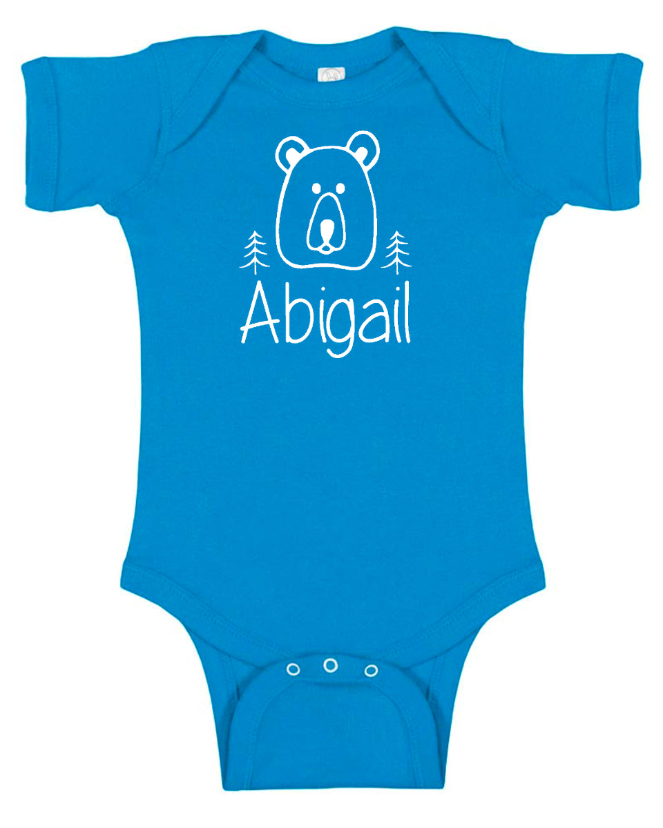 Custom "Bear" Baby Bodysuit Personalized with Name