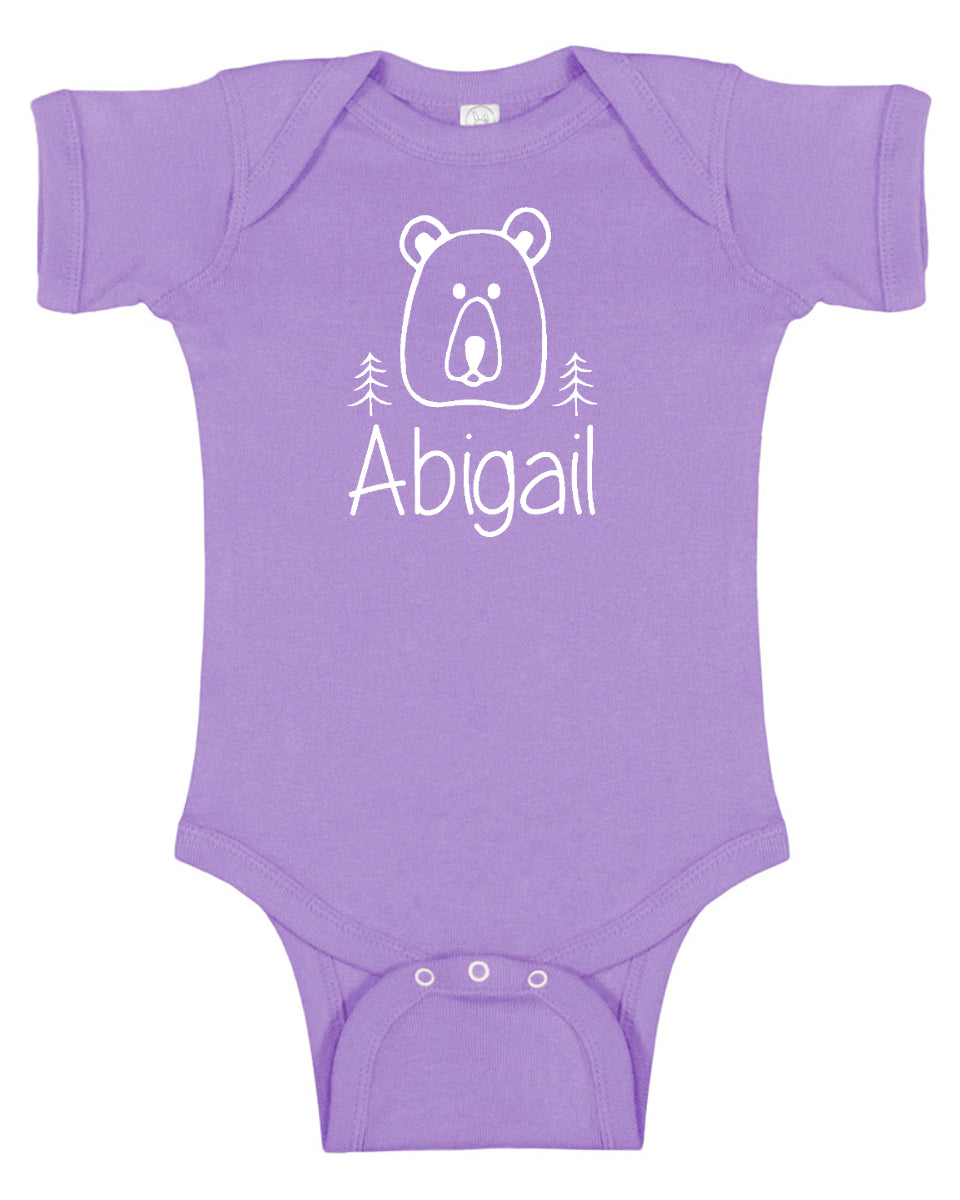 Custom "Bear" Baby Bodysuit Personalized with Name