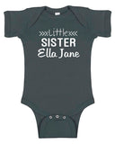 Personalized "Little Sister" Baby Bodysuit
