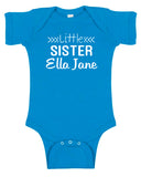 Personalized "Little Sister" Baby Bodysuit
