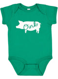Farm Animal Silhouette Baby Bodysuit-Pig
