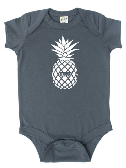 "Hello" Pineapple Baby Bodysuit