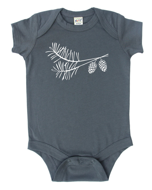 Woodland Pinecones Baby Bodysuit