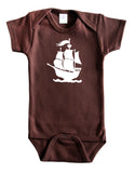 Pirate Ship Silhouette Baby Bodysuit
