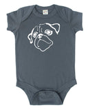 "Pug" Silhouette Baby Bodysuit