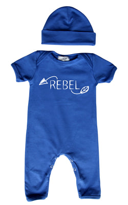 'Rebel' Arrows Baby Romper with Matching Hat