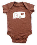 Retro Camper Baby Bodysuit Brown