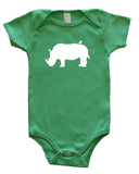 Safari Animals Silhouette Baby Bodysuit-Rhino