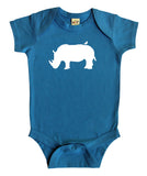 Safari Animals Silhouette Baby Bodysuit-Rhino