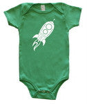 Rocket Ship Silhouette Baby Bodysuit
