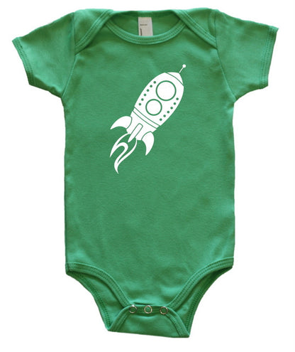 Rocket Ship Silhouette Baby Bodysuit 