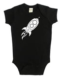 Rocket Ship Silhouette Baby Bodysuit 