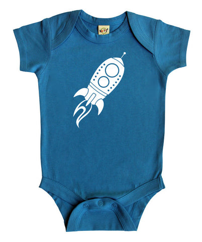 Rocket Ship Silhouette Baby Bodysuit 