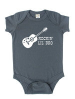 Rockin' Lil' Bro Baby Bodysuit Asphalt