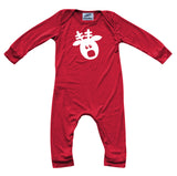 Holiday- Red Christmas Long Sleeve Baby Jumpsuit Romper