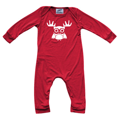 Holiday- Red Christmas Long Sleeve Baby Jumpsuit Romper