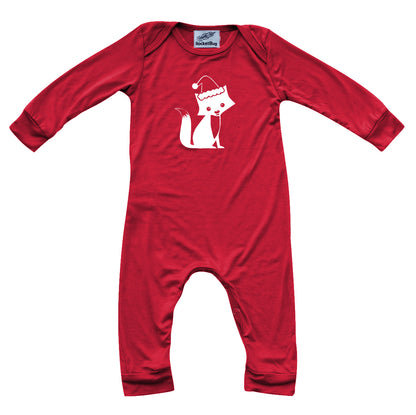 Holiday- Red Christmas Long Sleeve Baby Jumpsuit Romper