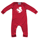 Holiday- Red Christmas Long Sleeve Baby Jumpsuit Romper