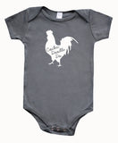 Farm Animal Silhouette Baby Bodysuit-Rooster