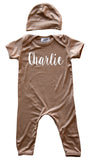 'Lush'  Personalized Custom Short Sleeve Baby Romper for Boys and Girls