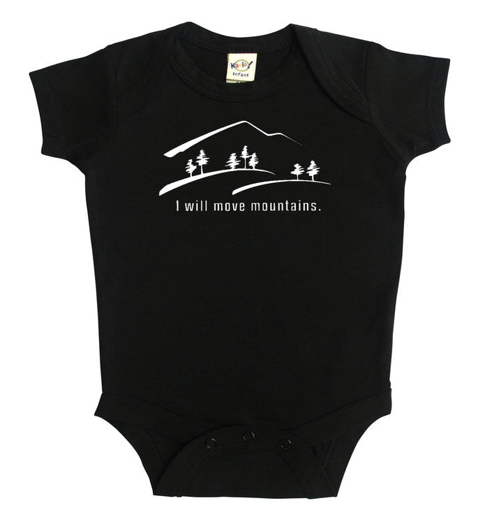 "Move Mountains" Silhouette Baby Bodysuit